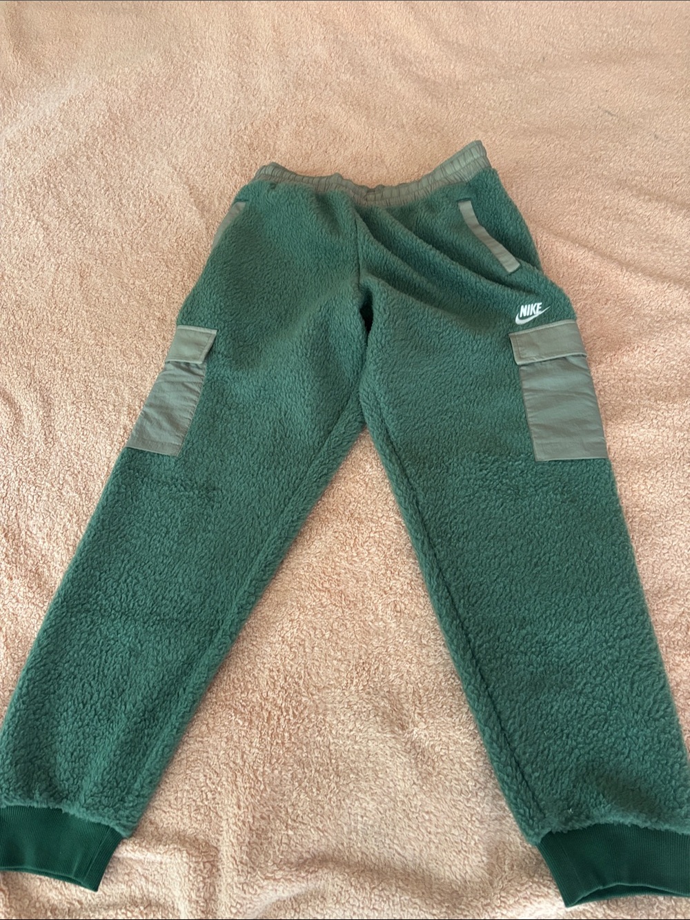 Nike Kids Forest Green Sherpa Cargo Joggers pants XL
